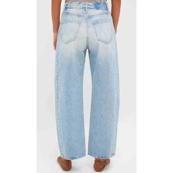 Mother Women's Back Pedal High Rise Full Pipe Flood Barrel Leg Jeans Size 28 NWT - Picture 3 of 13